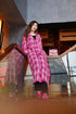 Pink Korean Check Dress